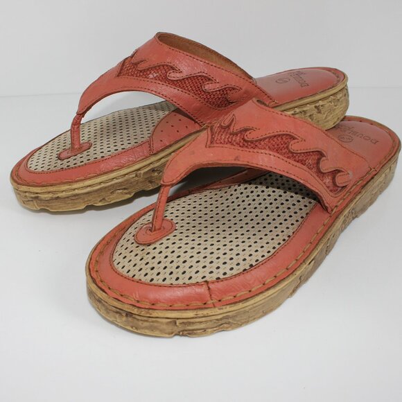 Double H Boots Womens Size 8 Slide Sandals Rose Western Style Leather DH585 - Picture 1 of 16